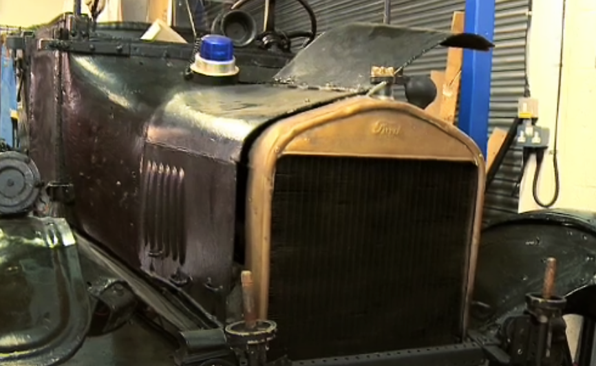 Screenshot of the You Tube video A look at Nick Mason's car collection