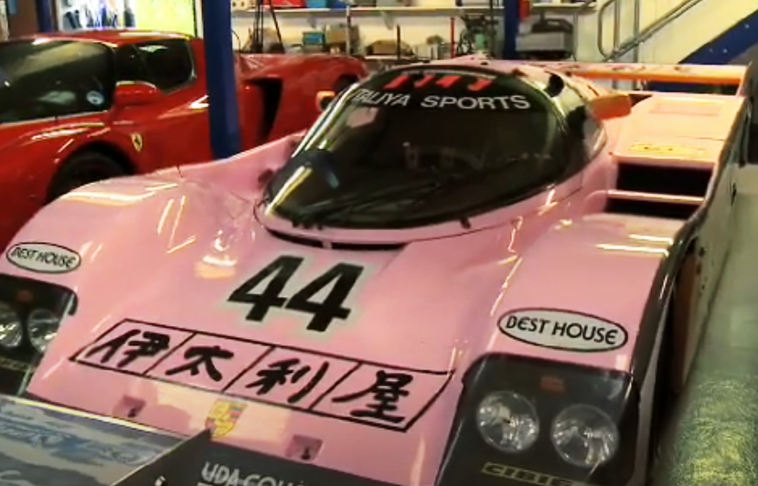 Screenshot of the You Tube video A look at Nick Mason's car collection