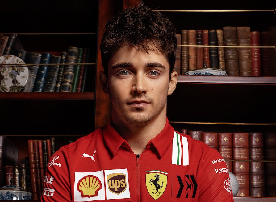 Portrait of famous F1 Driver Charles Leclerc