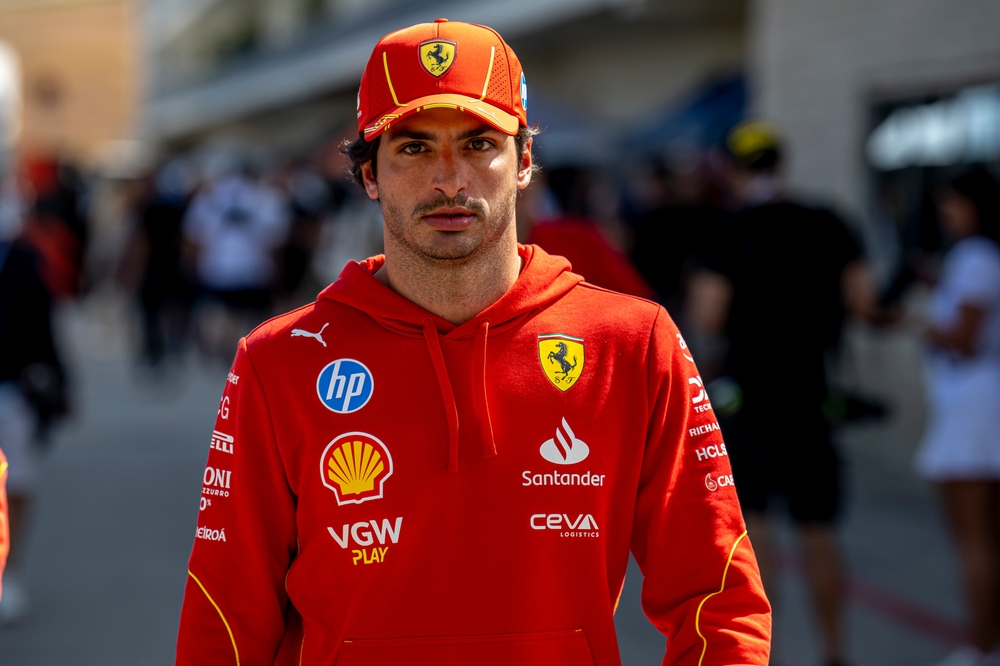 Carlos Sainz, from Spain competes for Ferrari