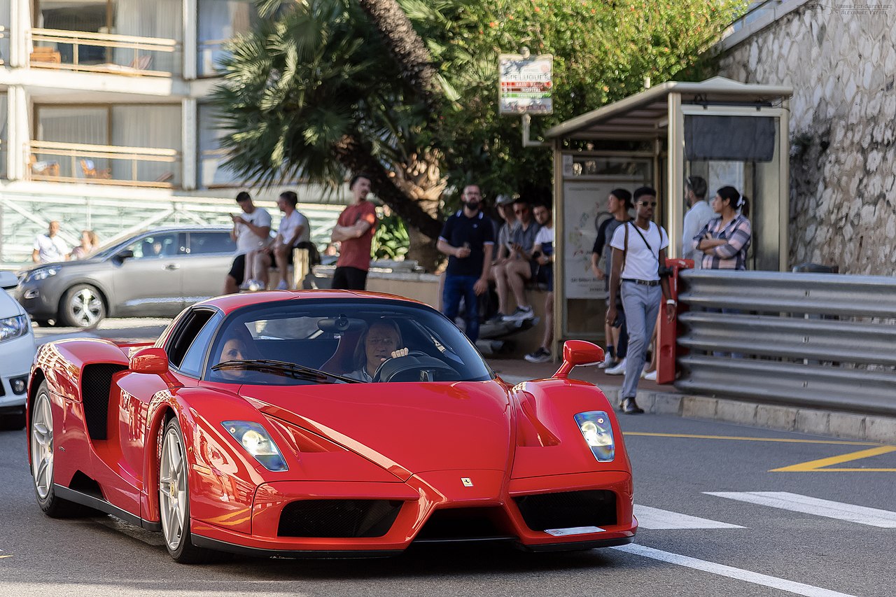 Red Ferrari Enzo on the street