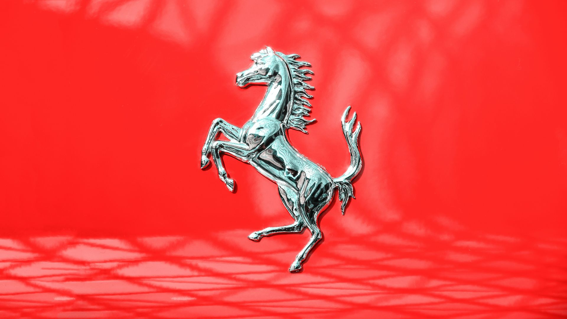 silver horse emblem