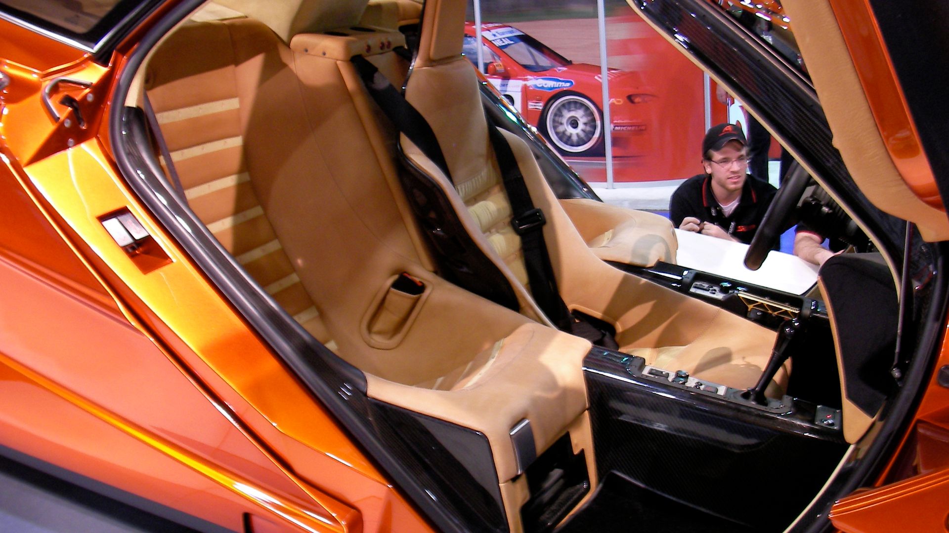 File:Orange McLaren F1 interior.jpg