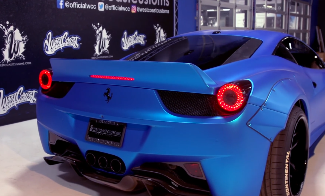 Blue Ferrari 458 Italia