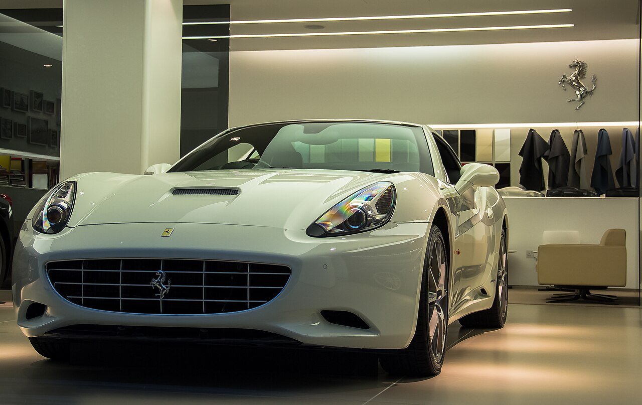 White Ferrari California