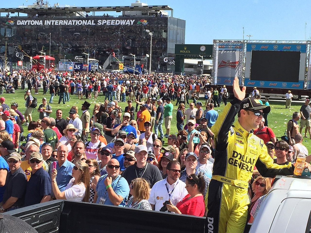 Nascar Driver Matt Kenseth waving