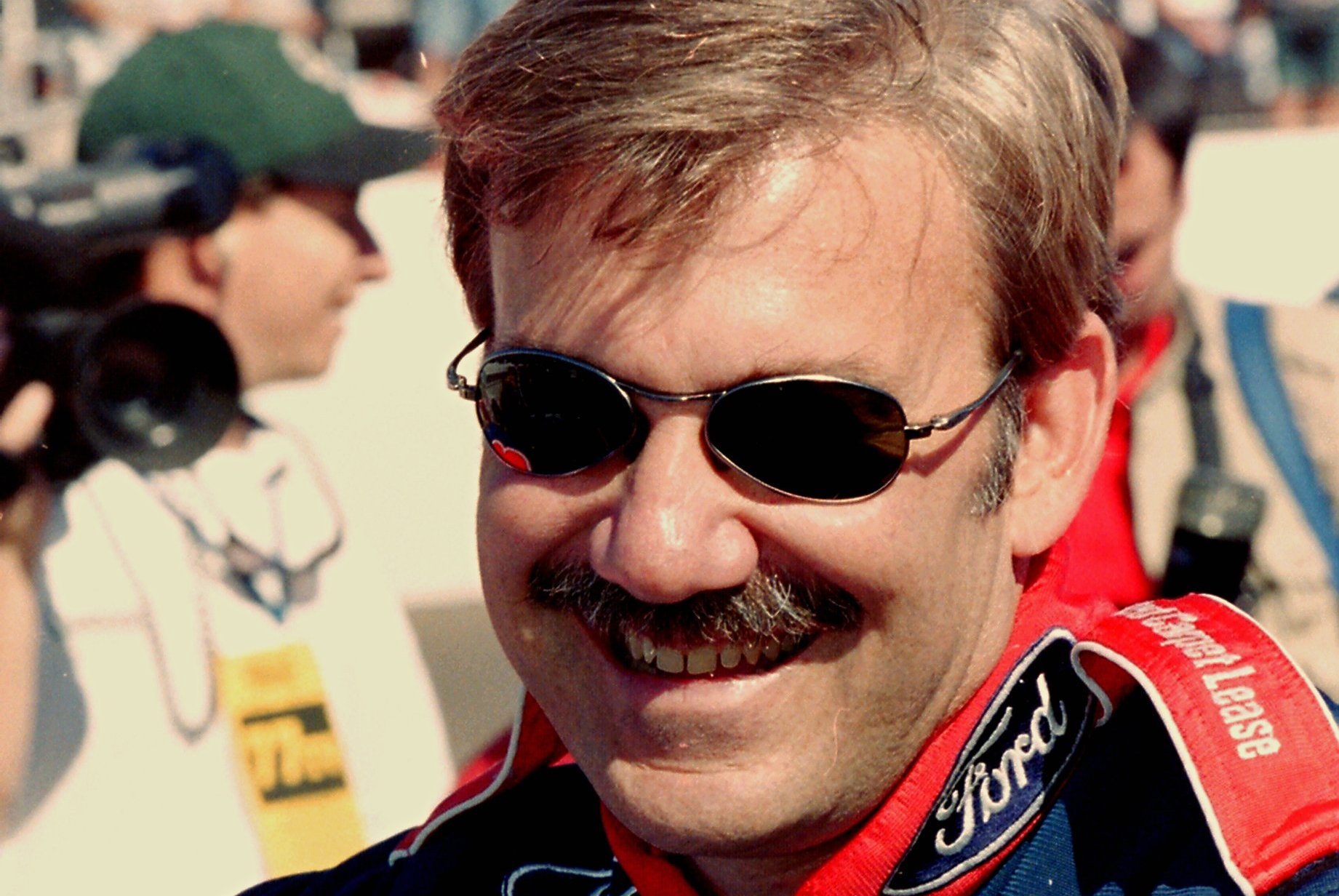NASCAR driver Dale Jarrett wearing a pair of sunglasses