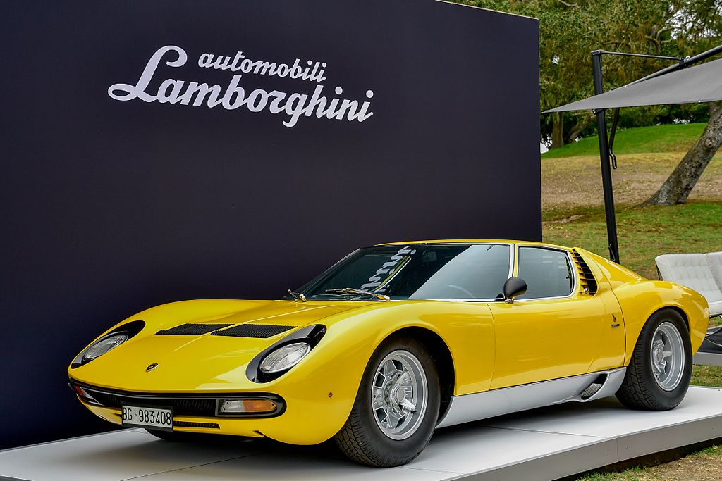 Lamborghini Miura SV on display