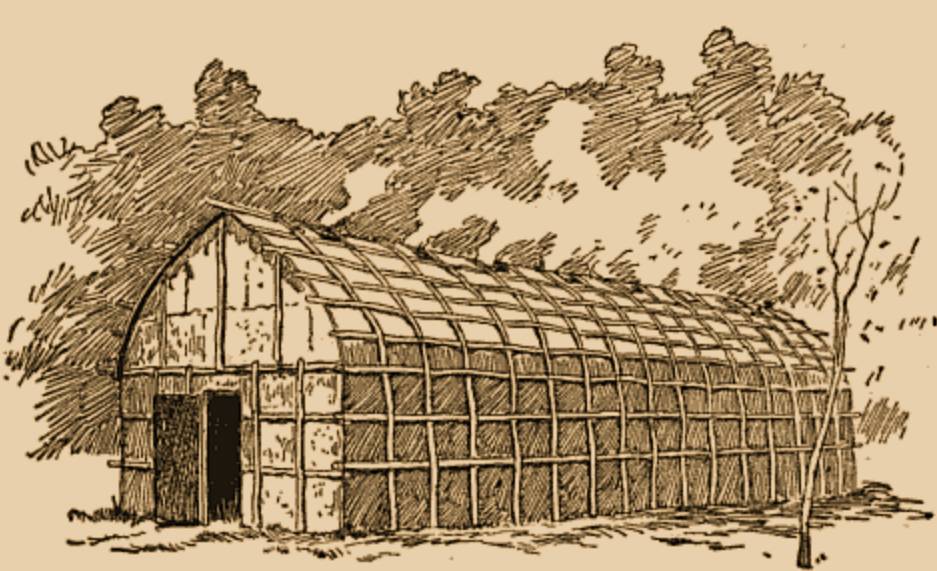 An Iroquois longhouse