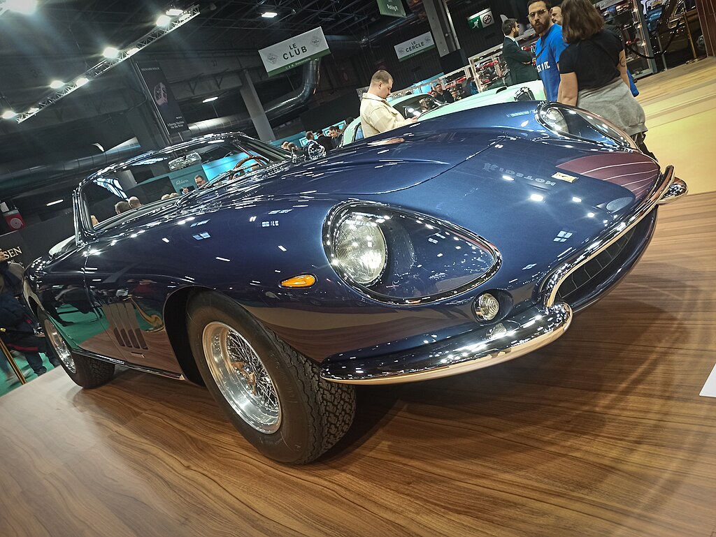 Ferrari 275 GTB/4*S NART Spider car on display at an exhibition