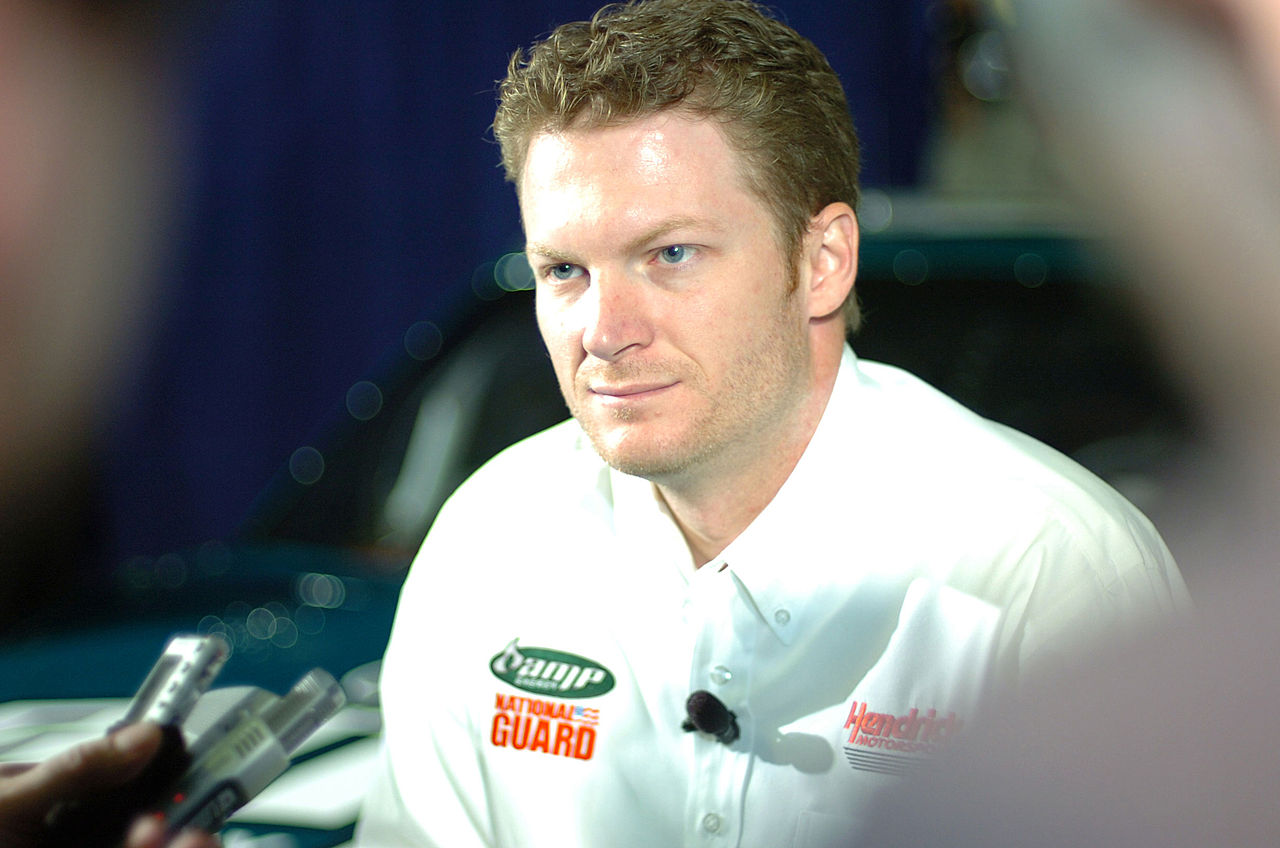 Earnhardt addresses the media at Hendrick Motorsports headquarters