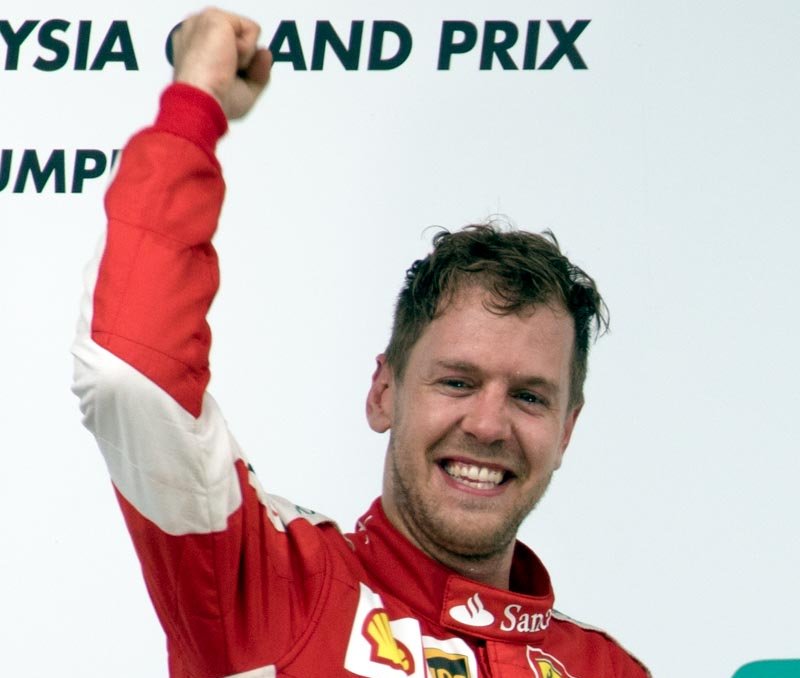 Sebastian Vettel 2015 Malaysia Podium 1