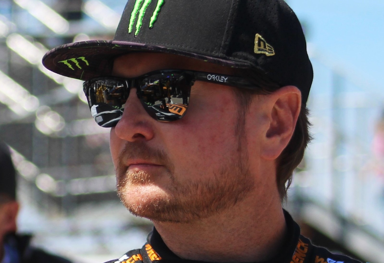 Kurt Busch wearing a black cap