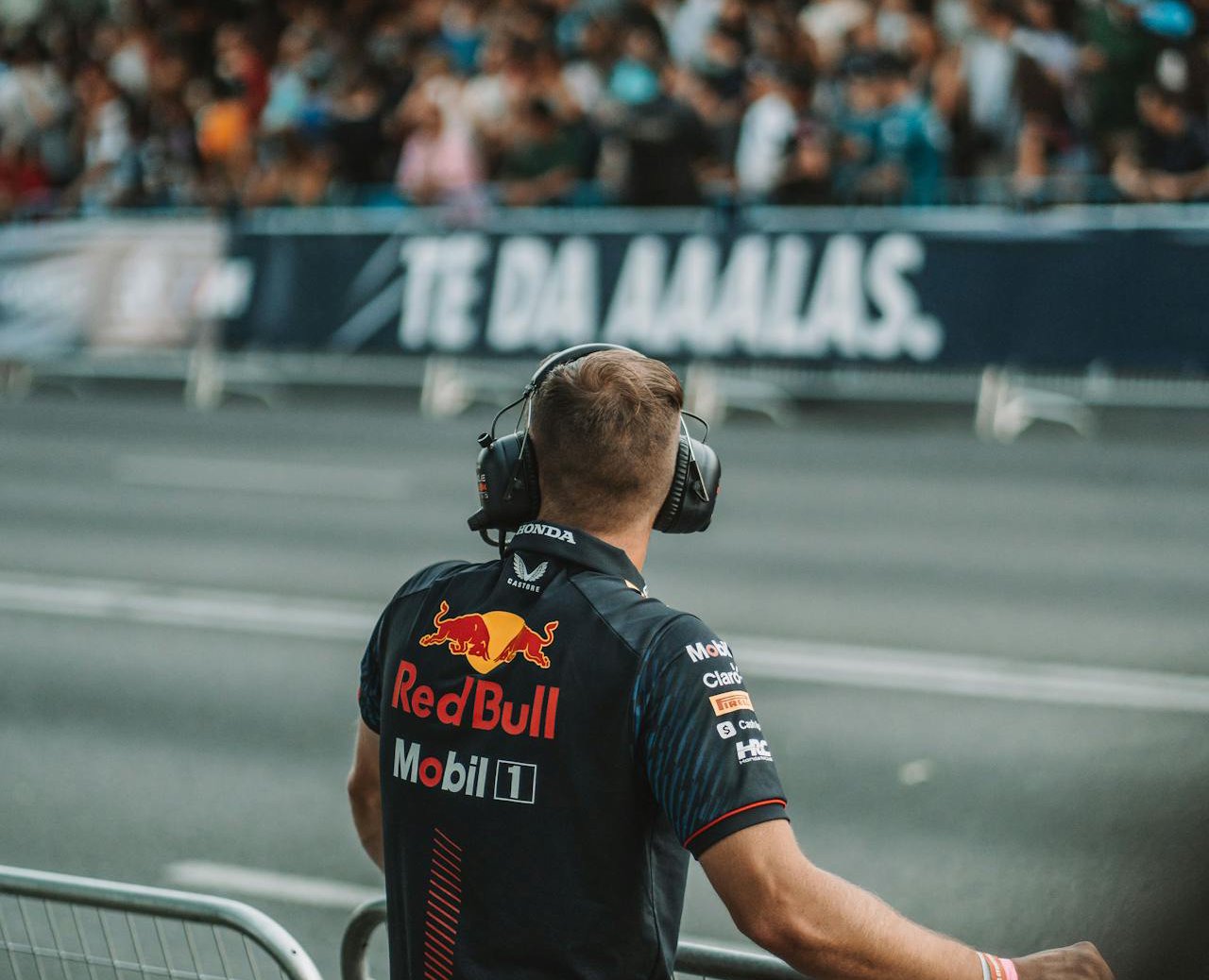 Man on a Formula One Race