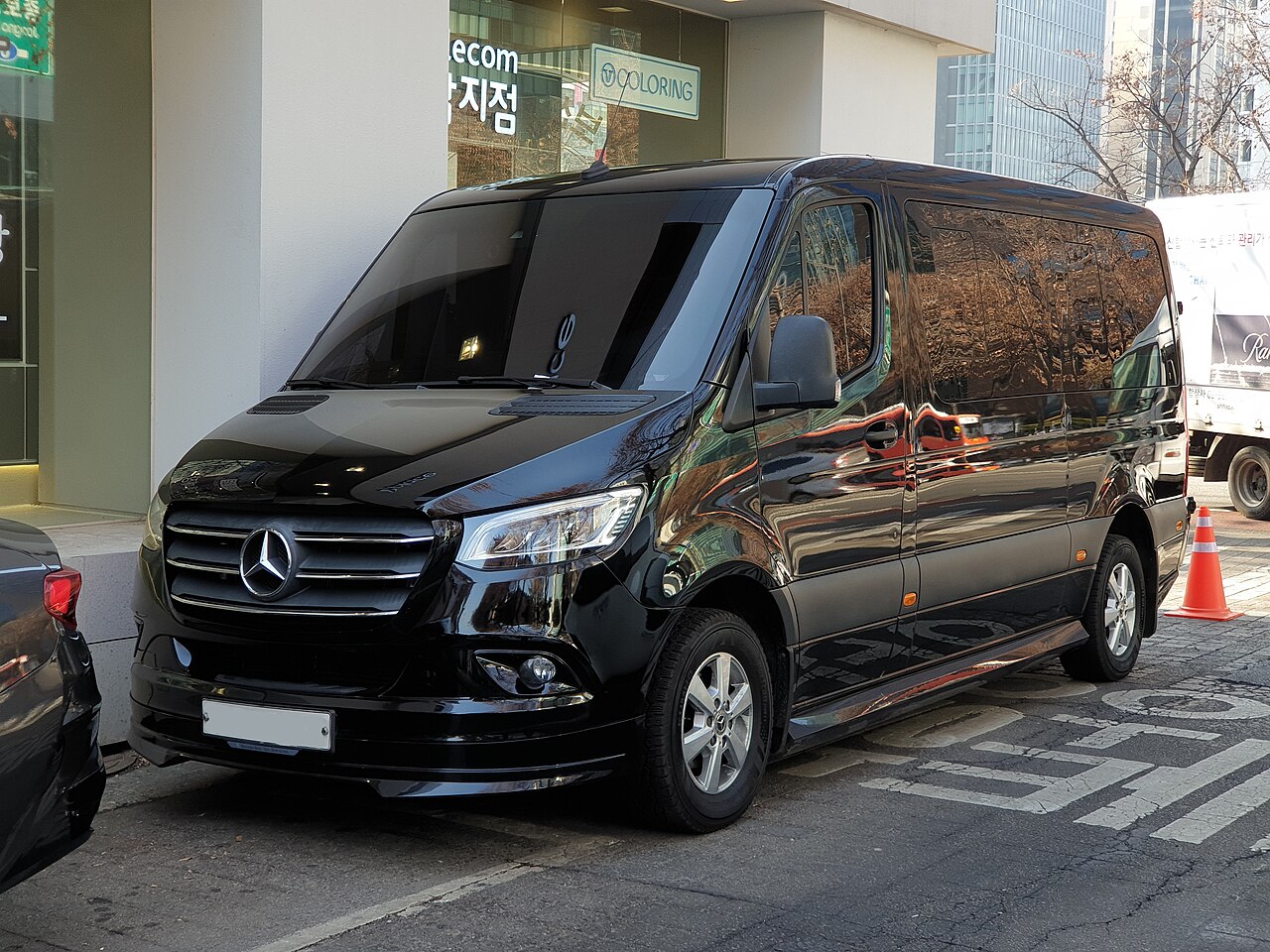 Black Mercedes-Benz Sprinter Tourer VS30 van