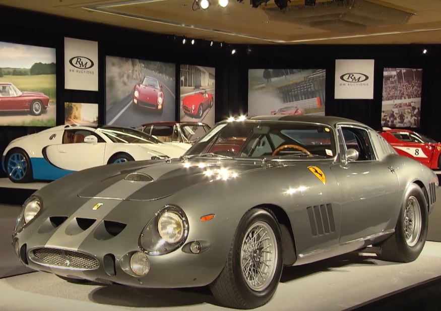 1964 Ferrari 275 GTB/C Speciale a car on display at an exhibition