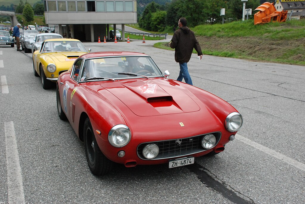 Ferrari 250 GT SWB Competizione car parked on a city street