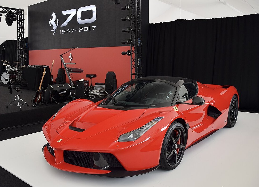2017 LaFerrari Aperta car on display at an exhibition