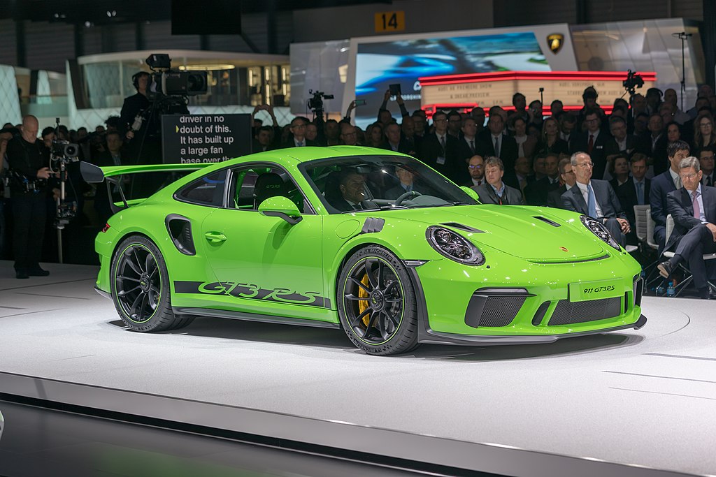 Porsche 911 GT3 RS on a car show 