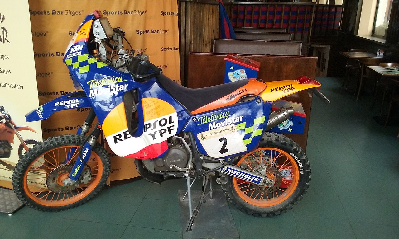 Jordi Arcarons' KTM at the Dakar Rally
