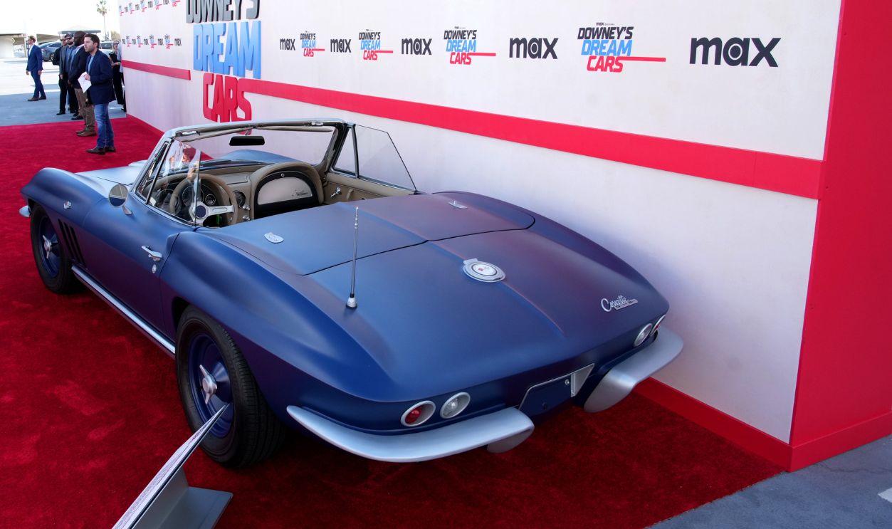 LOS ANGELES, CALIFORNIA - JUNE 16: A 1965 Chevrolet Corvette Stingray at Max's Downey's Dream Cars Tastemaker Event at Petersen Automotive Museum on June 16, 2023 in Los Angeles, California.