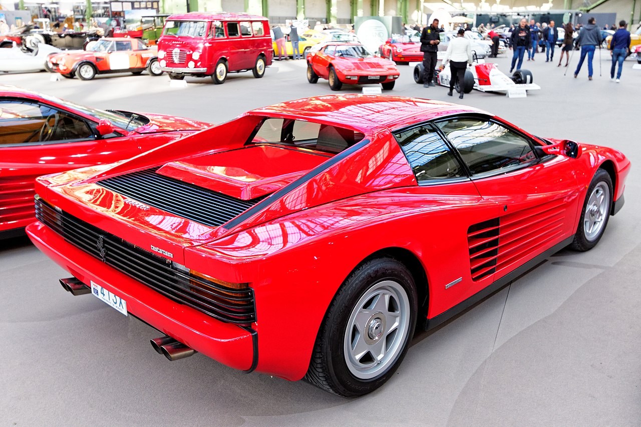 Back view of 1987 Ferrari Testarossa