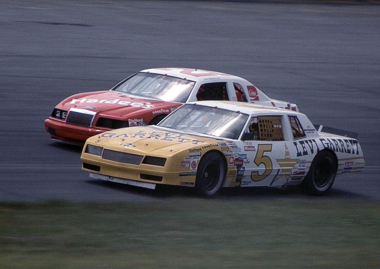 NASCAR driver Geoff Bodine racing in 1985