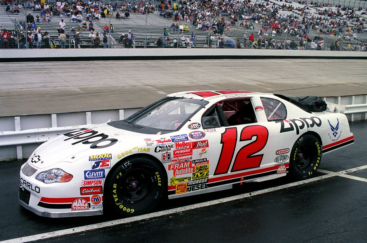 Nascar racer Jimmy Spencer had the Air Force logo painted on both sides of his #12 Zippo