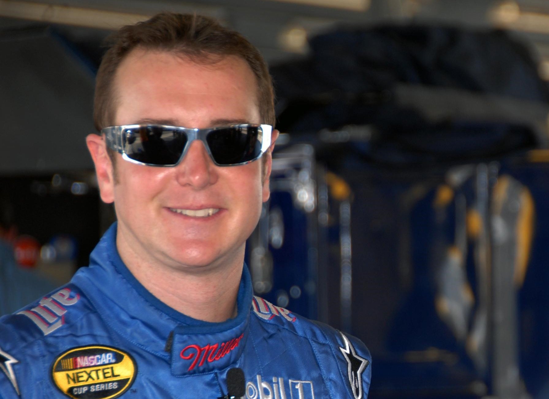 Kurt Busch wearing a pair of glasses