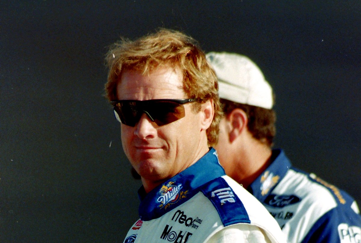 Rusty Wallace wearing a pair of sunglasses