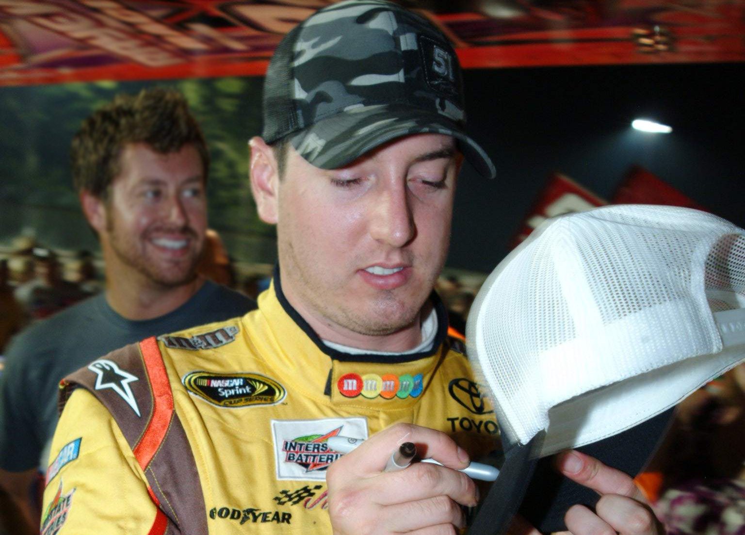 Driver Kyle Busch at the Battle at the Grove