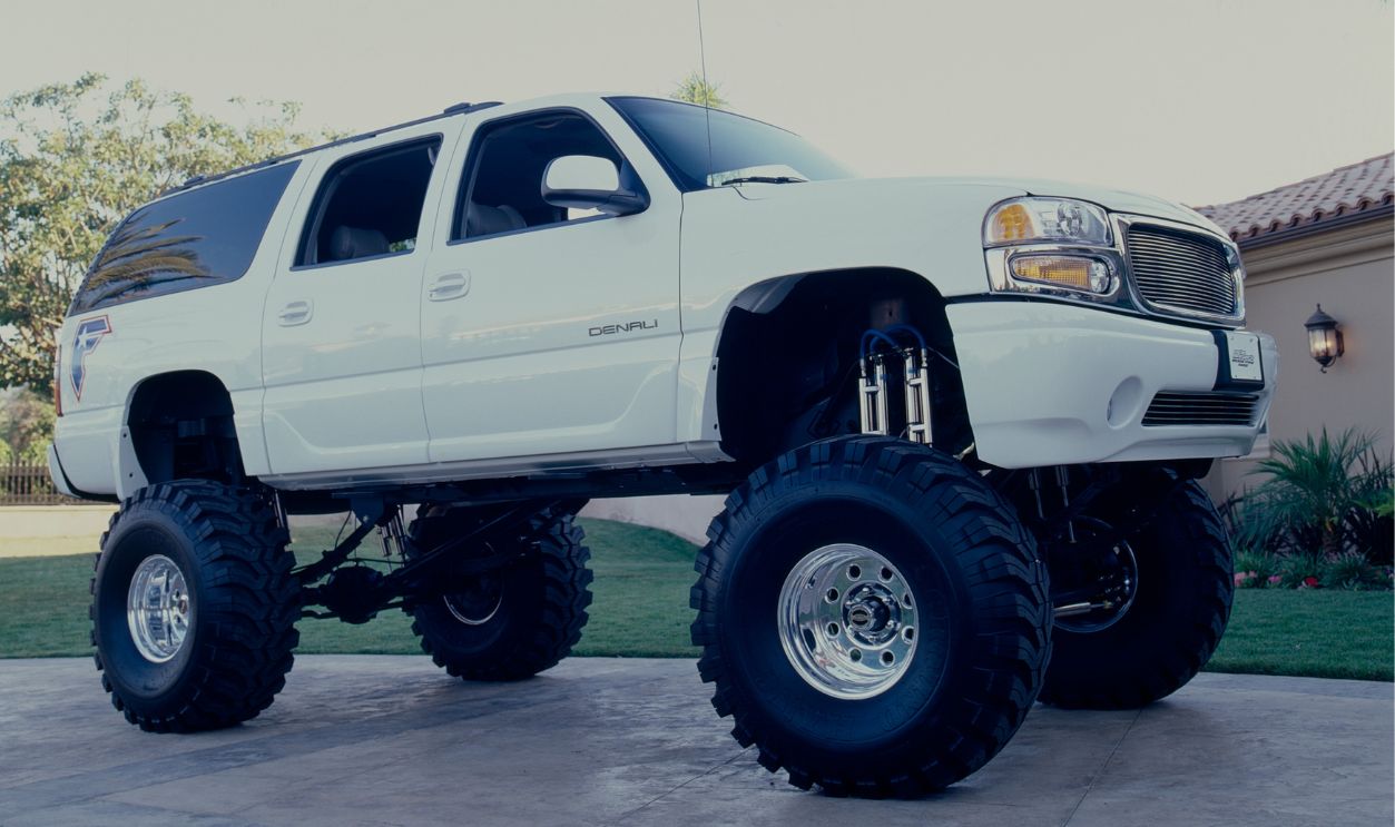 American musician Travis Barker's GMC Denali at his home in July, 2001 in Riverside, California. 