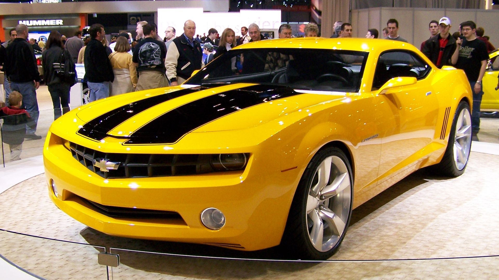 File:Chevrolet Camaro in Bumblebee livery.JPG