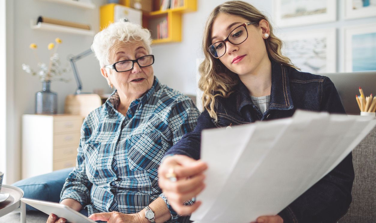 Senior woman at home