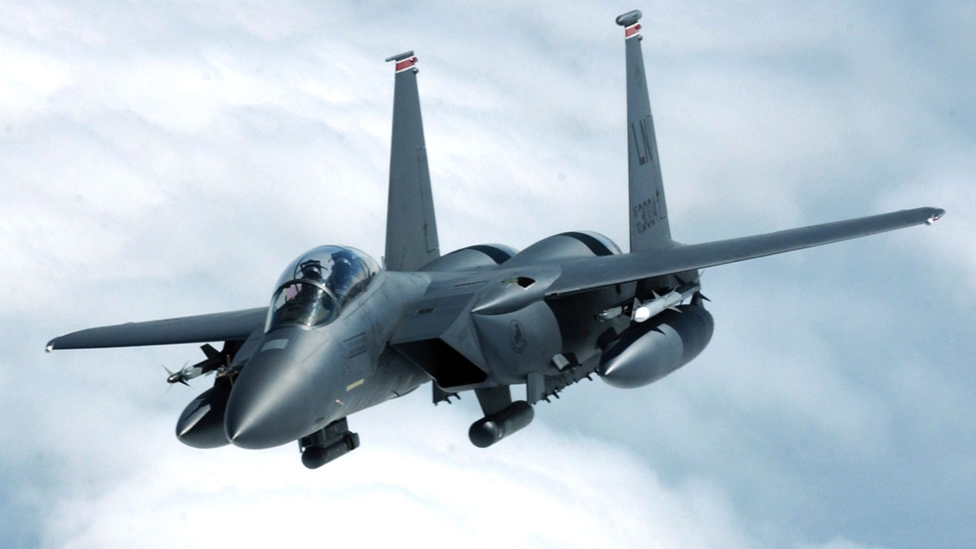 File:F-15E Strike Eagle banks away from a tanker.jpg