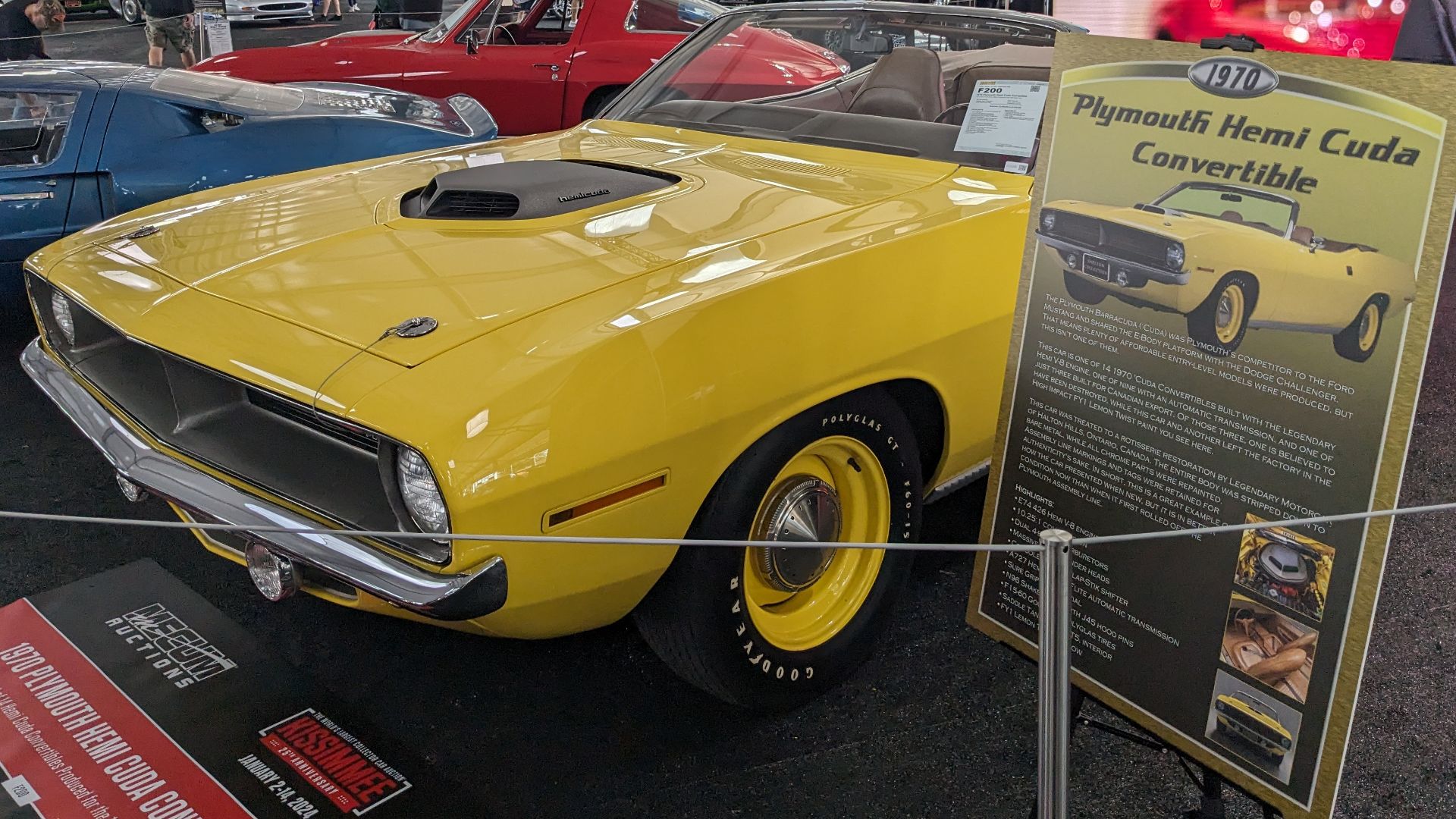 File:1970 Plymouth Hemi Cuda Convertible, Mecum Auctions Kissimmee 2024.jpg