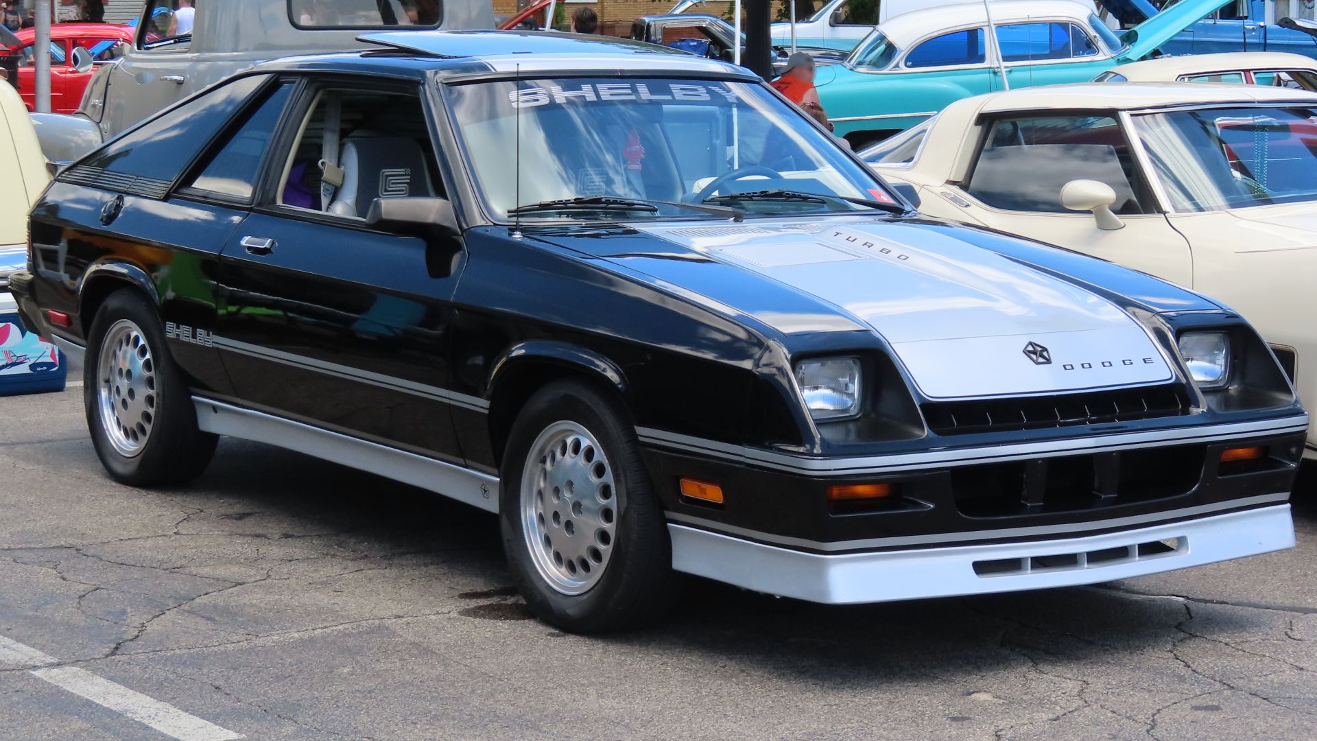 File:1986 Dodge Shelby Charger, front right, 06-08-2024.jpg