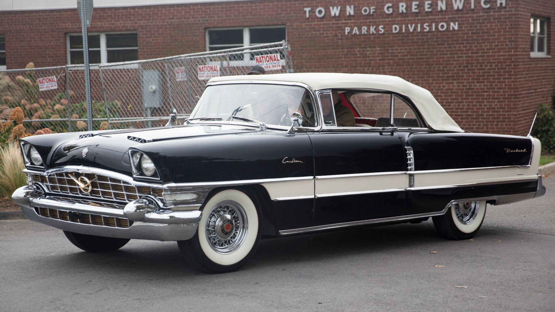 File:1956 Packard Caribbean in Black and White, front left.jpg