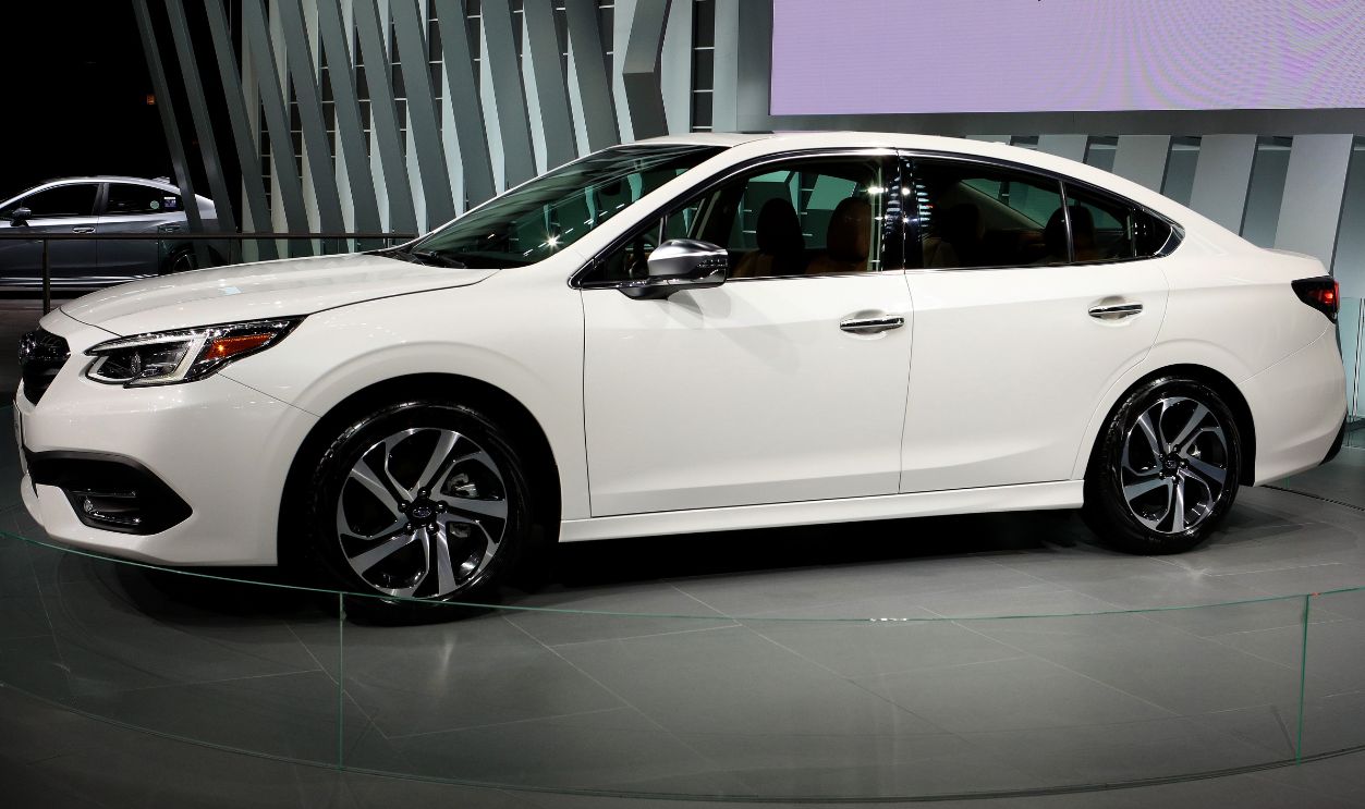 2020 Subaru Legacy is on display at the 111th Annual Chicago Auto Show at McCormick Place in Chicago, Illinois on February 8, 2019.