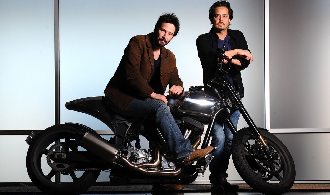 Actor Keanu Reeves, left, and Gard Hollinger have teamed to create Arch Motorcycles, makers of high-performance, and very expensive, motorcycles in Hawthorne.