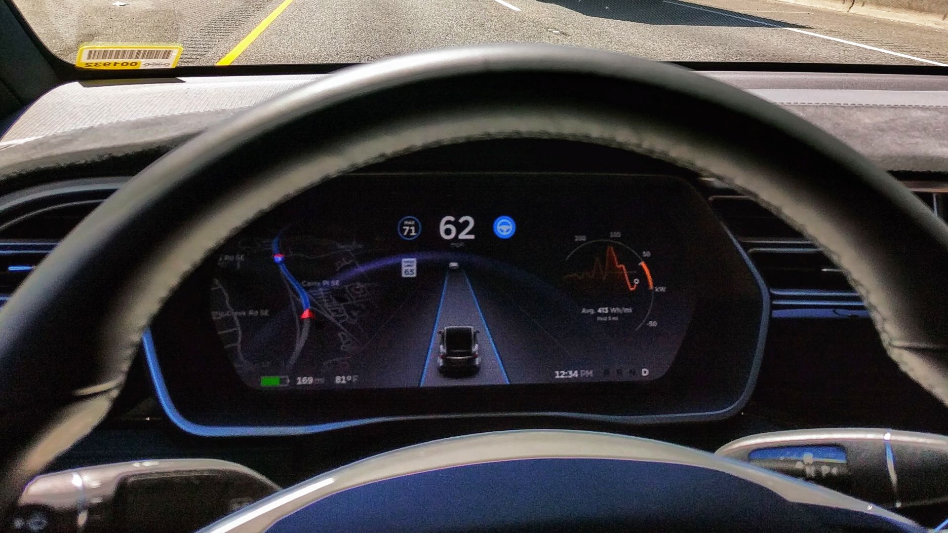 File:Tesla Autopilot Engaged in Model X.jpg