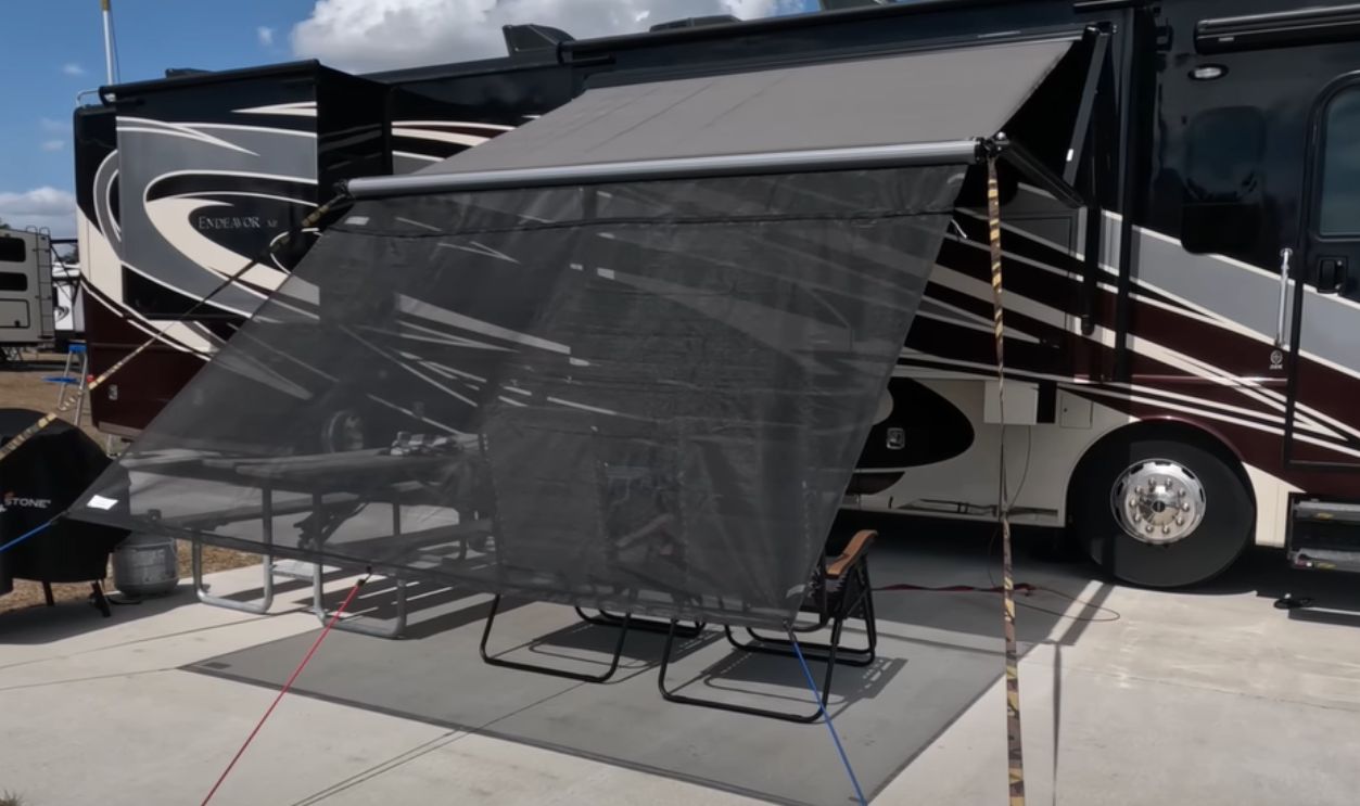 RV Awning Shade Screen