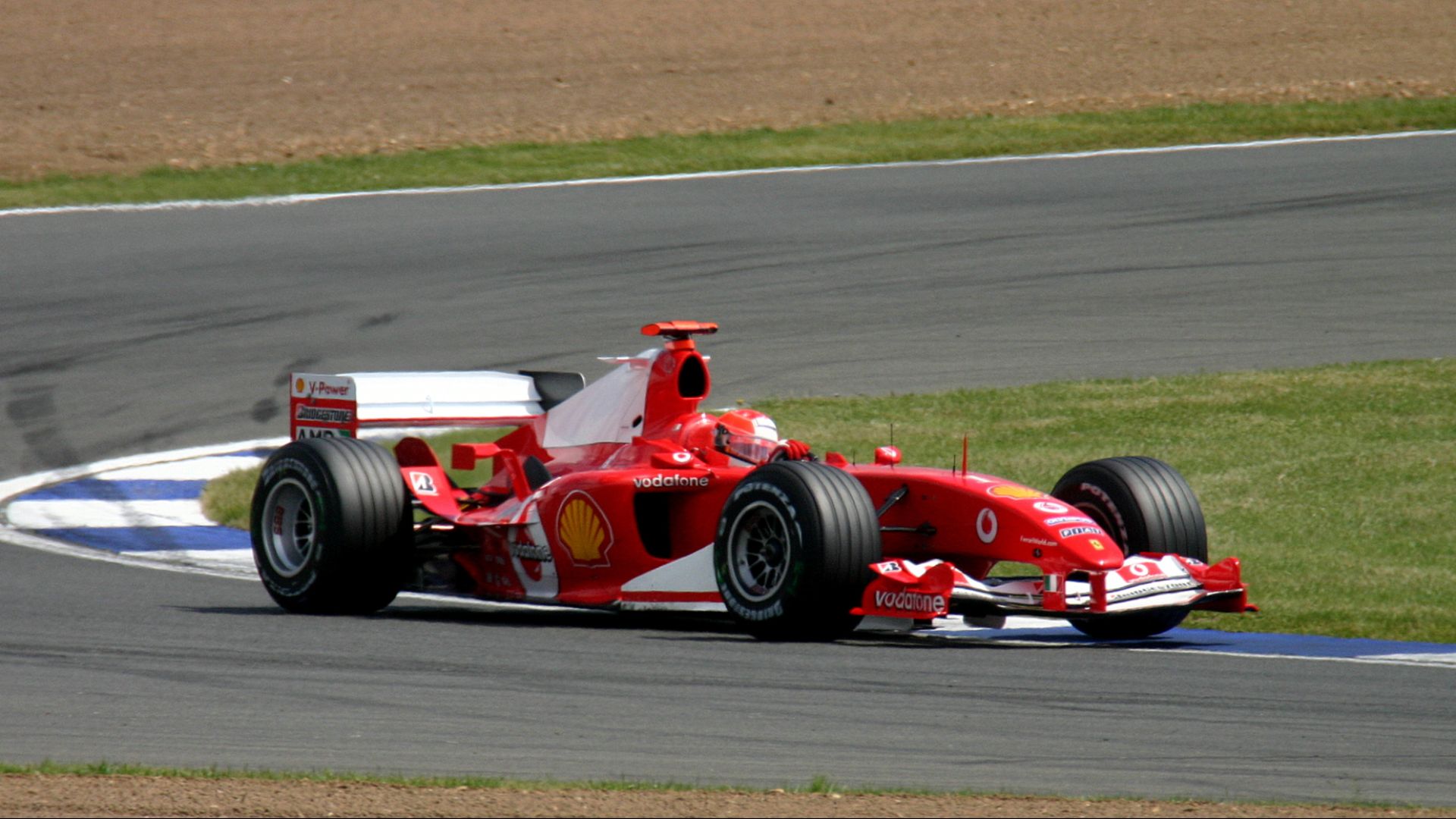 File:Michael Schumacher - Ferrari F2004 at Brooklands at the 2004 British Grand Prix (50834550178).jpg