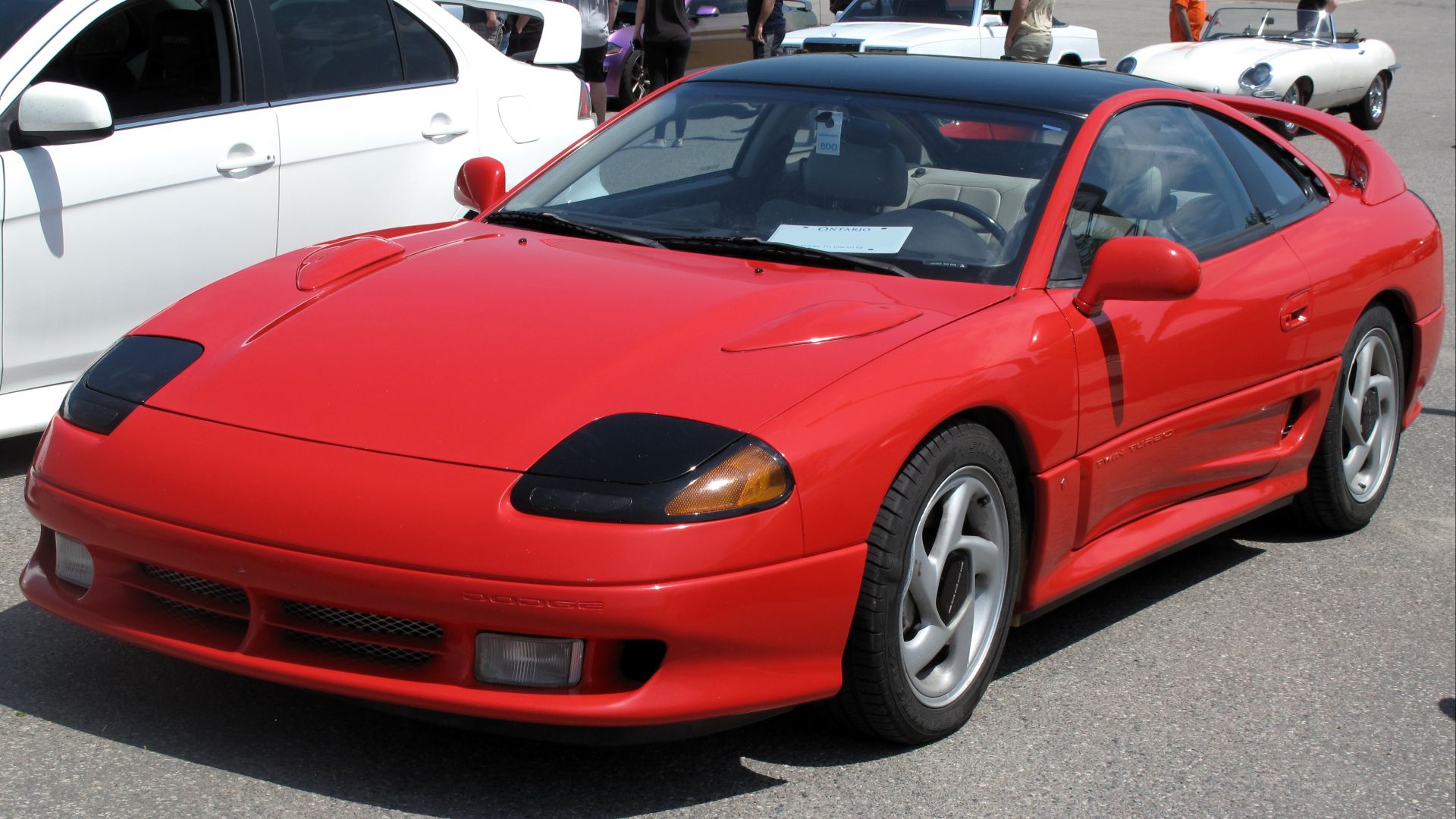 File:1991 Dodge Stealth RT Twin Turbo in Firestorm Red, Front Left, 05-29-2022.jpg