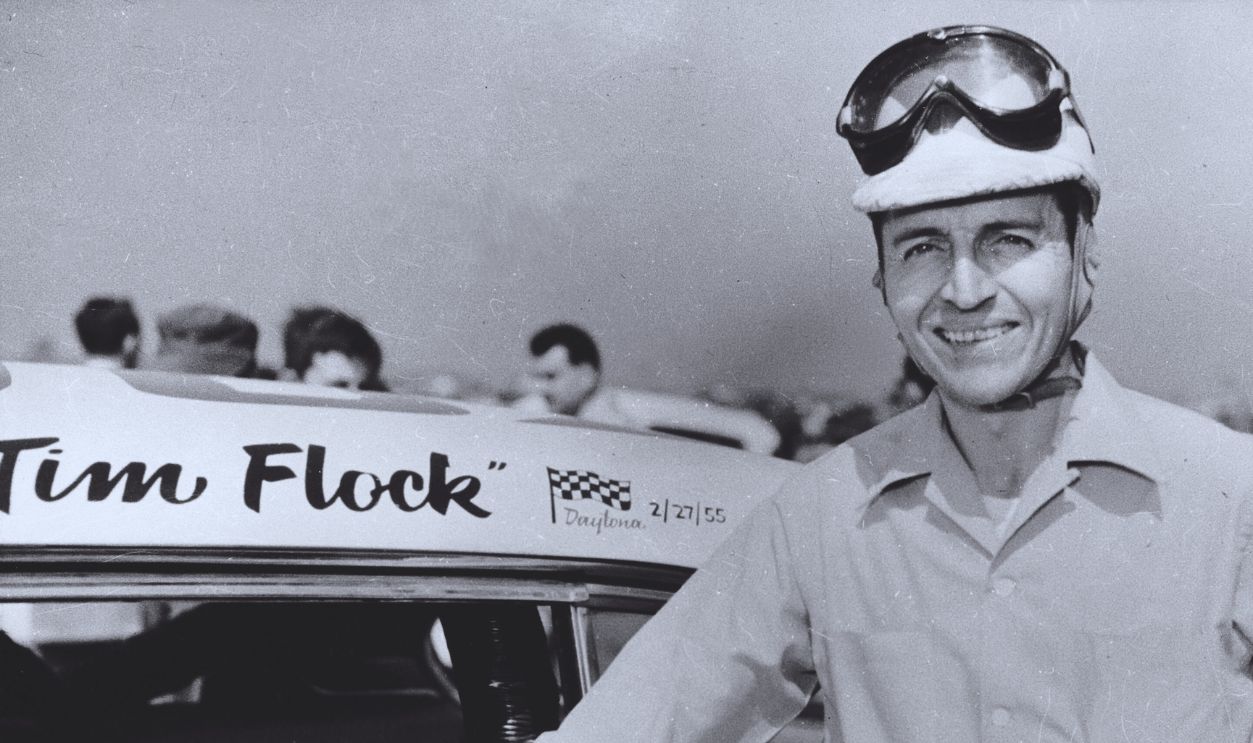 Gettyimages - 96798238, Tim Flock DAYTONA BEACH, FL - 1955: Tim Flock won the NASCAR Grand National race on the Daytona Beach Road course on February 27, 1955. Flock was the only man to win a race on the beach in all three NASCAR divisions that raced there: Grand National, Modified-Sportsman and Convertible. 