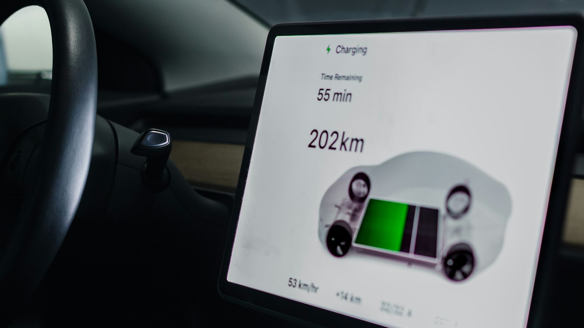 a picture of a car dashboard with a display on the dashboard