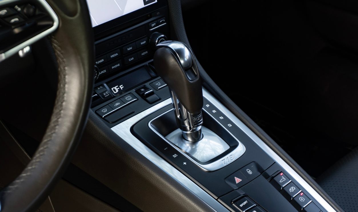 Nova Lima, Minas Gerais, Brazil - 27 06 2025: Porsche 718 Cayman PDK Gear Selector