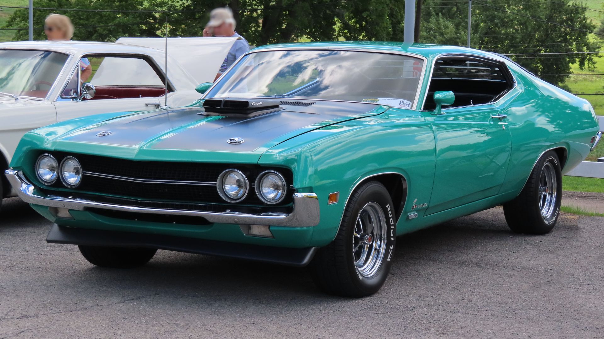 File:1970 Ford Torino Cobra, front left, 08-10-2024.jpg