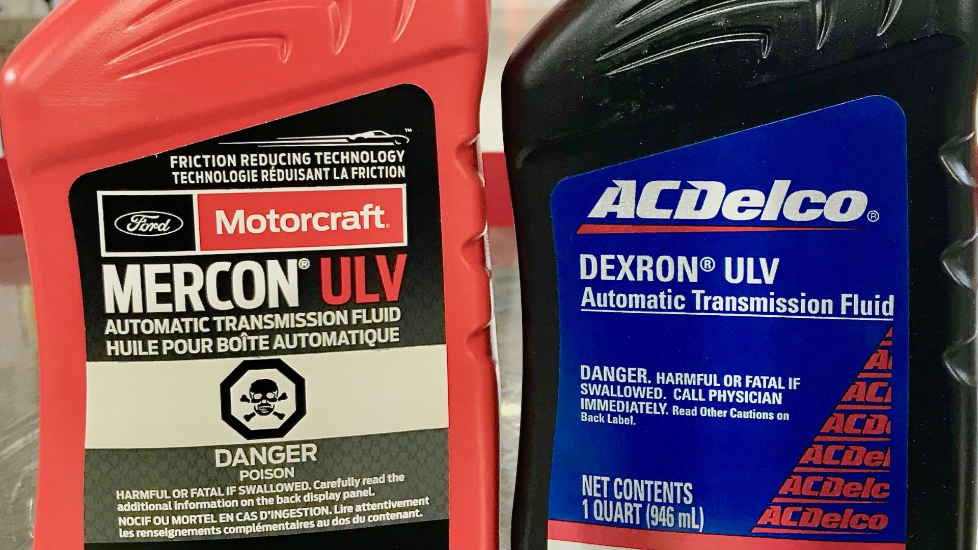 File:Mercon and Dexron ULV Fluids.jpg