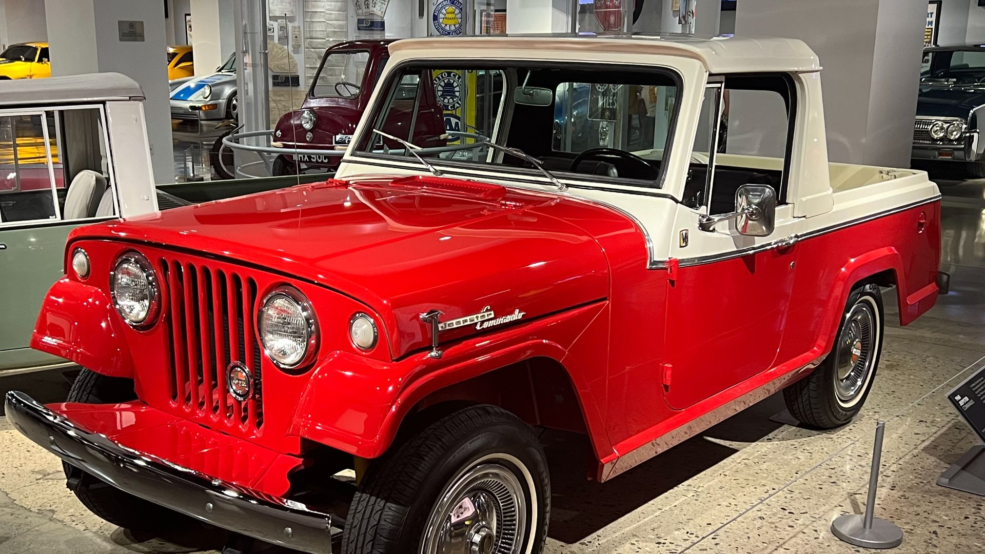A 1968 Jeepster Commando in the Petersen Automobile Museum.